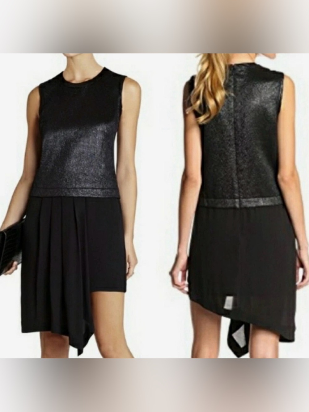 BCBGMAXAZRIA Juliane Asymmetrical Drape Mini Dress